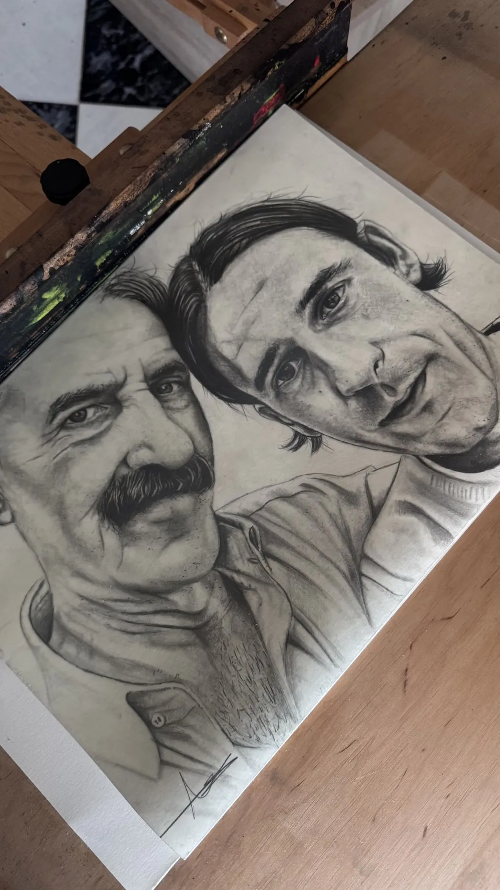 Boceto de retrato doble — Clandestine Art Studio Marmolejo